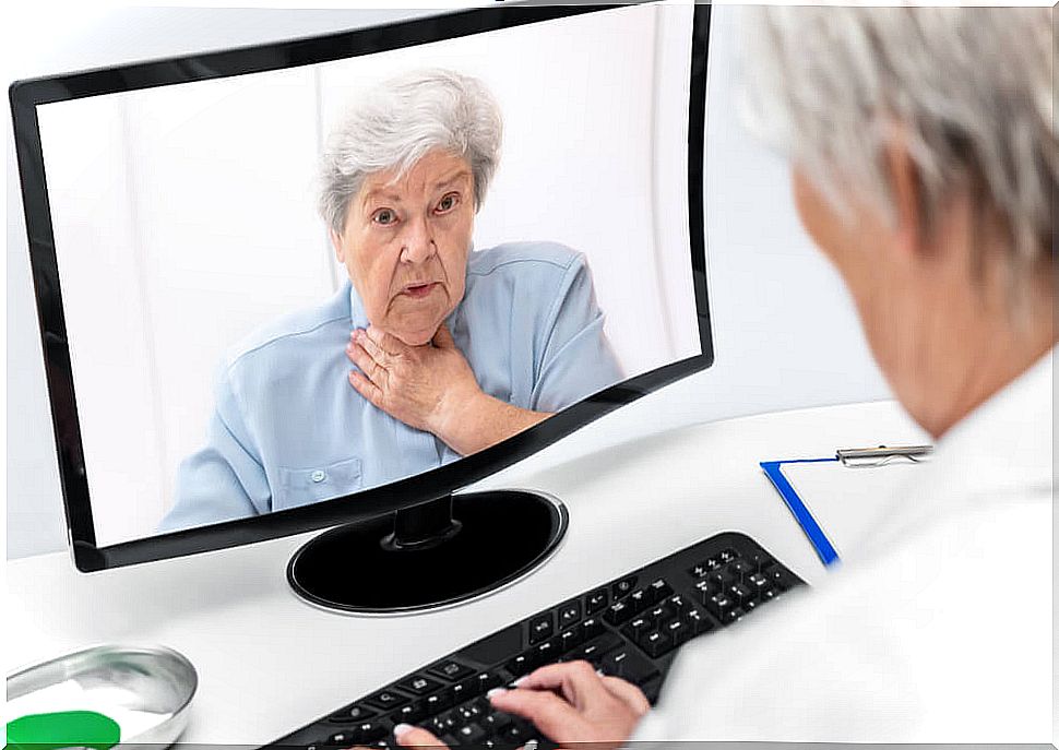 General practitioner in a digital consultation with a patient.