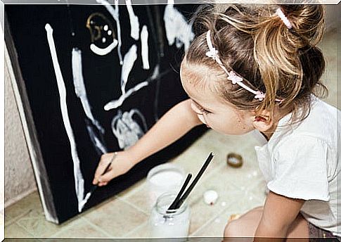 Girl whistling a box motivated by her parents to encourage talent.