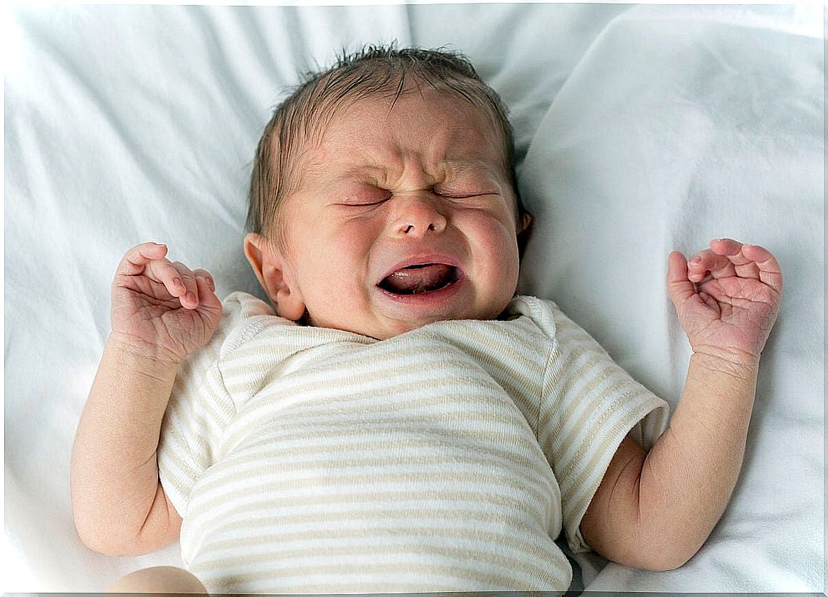 Baby crying from being hungry after breastfeeding