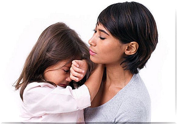 mother talking to her daughter about her feelings