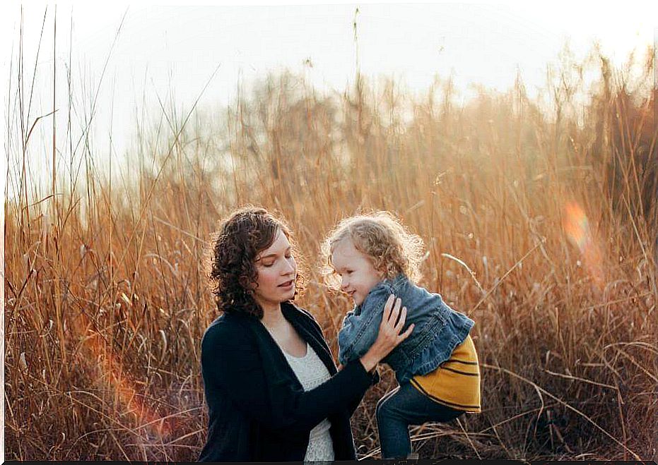 Mother with her daughter